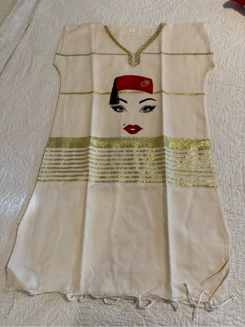 🇹🇳 Traditional Tunisian Girls Tunic / Kaftan – Size 10 – Made in Tunisia